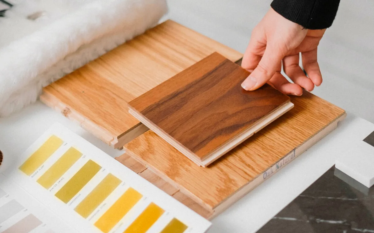 Photo depicting interior design vibe tray | Jake Aspinwall Design, Bainbridge Island